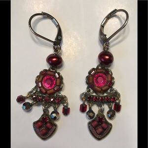 Burgundy pink Ayala Bar earrings